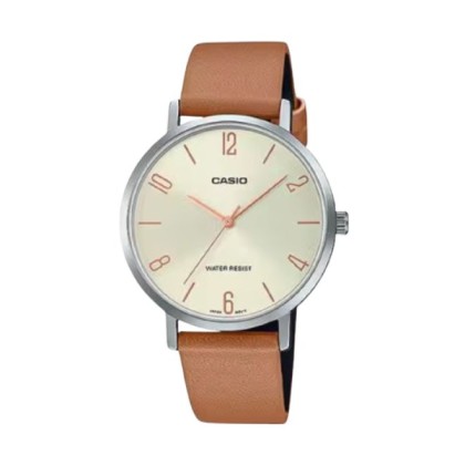 Casio General LTP-VT01L-5B Brown Leather Band Women Watch